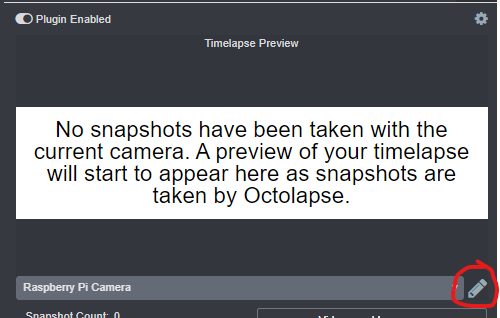 Edit the custom image preferences for your Raspberry Pi camera