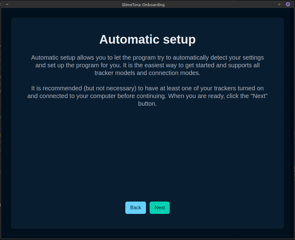 Automatic setup explanation in onboarding process