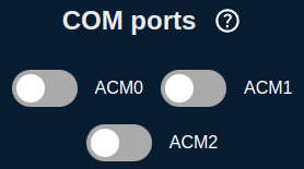 COM ports setting