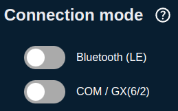 Connection mode setting