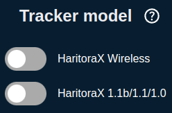 Tracker model setting