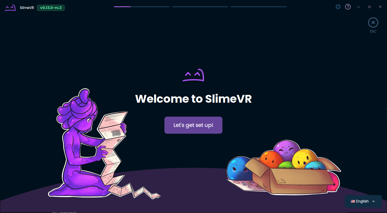 SlimeVR onboarding process