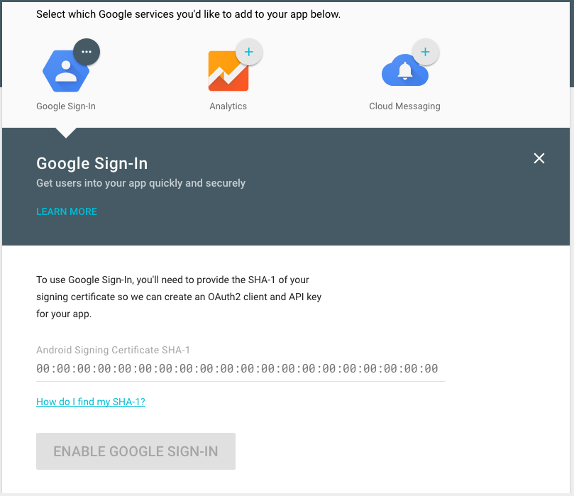 Android Signing Certifiate SHA-1