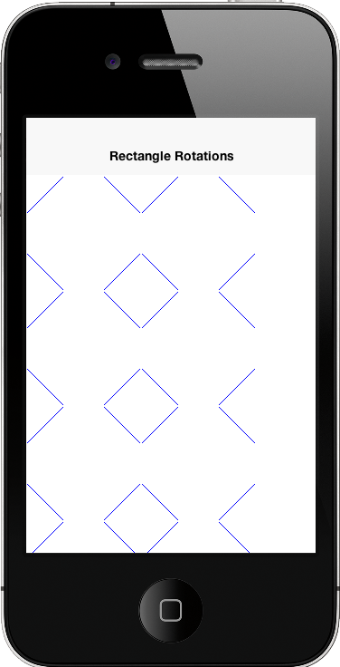 Rotating the rectangle with the center pivot point