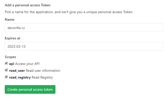 gitlab access token generation