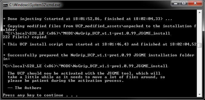 UCP STEP 4ac: UCP_create_JSGME_install.cmd finished