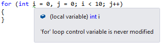 ForControlVariableIsNeverModifiedAnalyzer