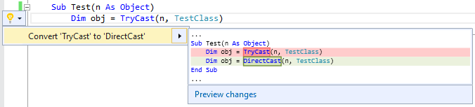 ReplaceSafeCastWithDirectCastCodeRefactoringProvider